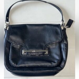 Authentic Coach Vintage  Leather Black Crossbody /w Dust Bag Purse